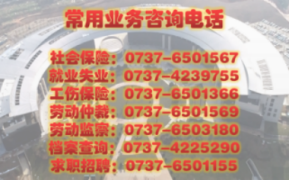 益阳市人力资源和社会保障局常用电话号码表