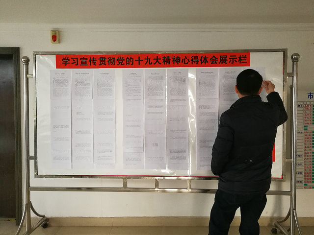 了一道靓丽的风景线——学习宣传贯彻党的十九大精神心得体会宣传展板